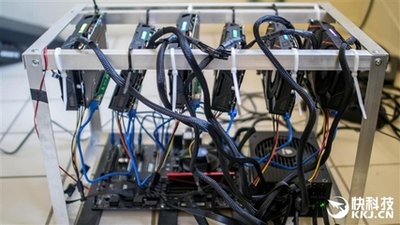 Modern mining rigs lined up in a data center